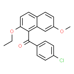 ChemSpider 2D Image | (4-Chlorophenyl)(2-ethoxy-7-methoxy-1-naphthyl)methanone | C20H17ClO3