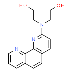 ChemSpider 2D Image | 2,2'-(1,10-Phenanthrolin-2-ylimino)diethanol | C16H17N3O2