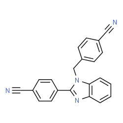 ChemSpider 2D Image | 4-[1-(4-Cyanobenzyl)-1H-benzimidazol-2-yl]benzonitrile | C22H14N4