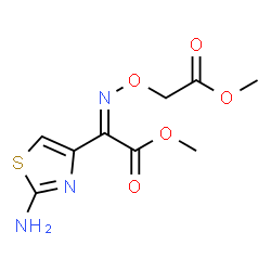 ChemSpider 2D Image | Methyl (2Z)-(2-amino-1,3-thiazol-4-yl)[(2-methoxy-2-oxoethoxy)imino]acetate | C9H11N3O5S