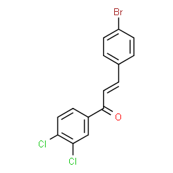 ChemSpider 2D Image | (2E)-3-(4-Bromophenyl)-1-(3,4-dichlorophenyl)-2-propen-1-one | C15H9BrCl2O