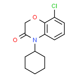 ChemSpider 2D Image | 8-Chloro-4-cyclohexyl-2H-1,4-benzoxazin-3(4H)-one | C14H16ClNO2