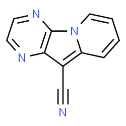 ChemSpider 2D Image | Pyrazino[2,3-b]indolizine-10-carbonitrile | C11H6N4