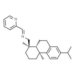 ChemSpider 2D Image | (E)-N-(Abieta-8,11,13-trien-18-yl)-1-(2-pyridinyl)methanimine | C26H34N2