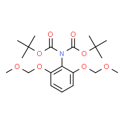 ChemSpider 2D Image | Bis(2-methyl-2-propanyl) [2,6-bis(methoxymethoxy)phenyl]imidodicarbonate | C20H31NO8