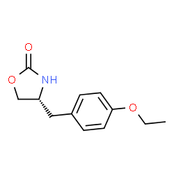 ChemSpider 2D Image | (4R)-4-(4-Ethoxybenzyl)-1,3-oxazolidin-2-one | C12H15NO3