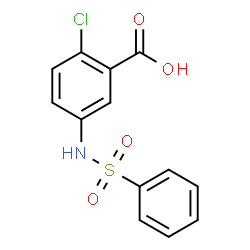 ChemSpider 2D Image | 2-Chloro-5-[(phenylsulfonyl)amino]benzoic acid | C13H10ClNO4S