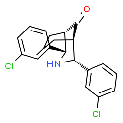 ChemSpider 2D Image | (1R,2R,4S,5S)-2,4-Bis(3-chlorophenyl)-3-azabicyclo[3.3.1]nonan-9-one | C20H19Cl2NO