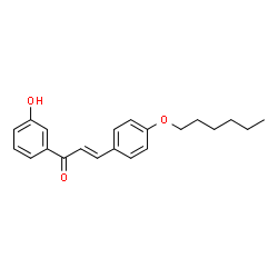 ChemSpider 2D Image | (2E)-3-[4-(Hexyloxy)phenyl]-1-(3-hydroxyphenyl)-2-propen-1-one | C21H24O3