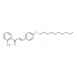 ChemSpider 2D Image | (2E)-3-[4-(Decyloxy)phenyl]-1-(2-hydroxyphenyl)-2-propen-1-one | C25H32O3