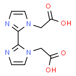 ChemSpider 2D Image | 2,2'-(1H,1'H-2,2'-Biimidazole-1,1'-diyl)diacetic acid | C10H10N4O4