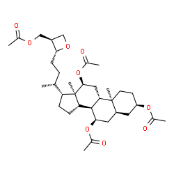 ChemSpider 2D Image | (3alpha,5beta,7alpha,12alpha,24R,25R)-24,26-Epoxycholestane-3,7,12,27-tetrayl tetraacetate | C35H54O9