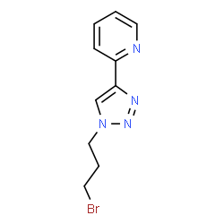 ChemSpider 2D Image | 2-[1-(3-Bromopropyl)-1H-1,2,3-triazol-4-yl]pyridine | C10H11BrN4