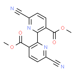 ChemSpider 2D Image | Dimethyl 6,6'-dicyano-2,2'-bipyridine-3,3'-dicarboxylate | C16H10N4O4