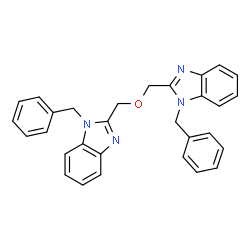 ChemSpider 2D Image | 2,2'-[Oxybis(methylene)]bis(1-benzyl-1H-benzimidazole) | C30H26N4O