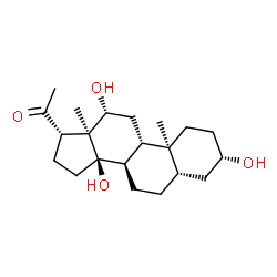 ChemSpider 2D Image | (3beta,5alpha,12beta)-3,12,14-Trihydroxypregnan-20-one | C21H34O4