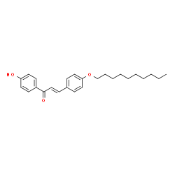 ChemSpider 2D Image | (2E)-3-[4-(Decyloxy)phenyl]-1-(4-hydroxyphenyl)-2-propen-1-one | C25H32O3