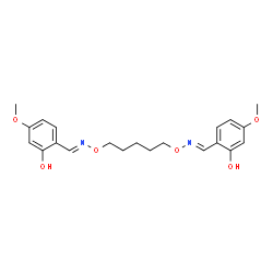 ChemSpider 2D Image | 2,2'-[(1E,10E)-3,9-Dioxa-2,10-diazaundeca-1,10-diene-1,11-diyl]bis(5-methoxyphenol) | C21H26N2O6