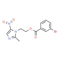 ChemSpider 2D Image | 2-(2-Methyl-5-nitro-1H-imidazol-1-yl)ethyl 3-bromobenzoate | C13H12BrN3O4