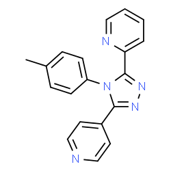 ChemSpider 2D Image | 2-[4-(4-Methylphenyl)-5-(4-pyridinyl)-4H-1,2,4-triazol-3-yl]pyridine | C19H15N5