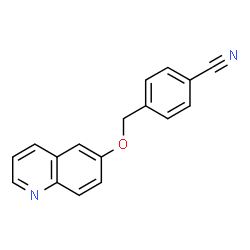 ChemSpider 2D Image | 4-[(6-Quinolinyloxy)methyl]benzonitrile | C17H12N2O