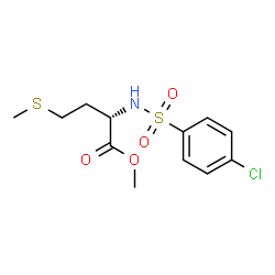 ChemSpider 2D Image | Methyl N-[(4-chlorophenyl)sulfonyl]-L-methioninate | C12H16ClNO4S2