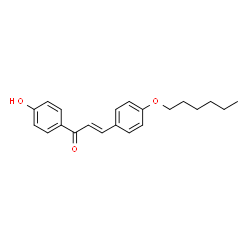 ChemSpider 2D Image | (2E)-3-[4-(Hexyloxy)phenyl]-1-(4-hydroxyphenyl)-2-propen-1-one | C21H24O3