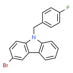 ChemSpider 2D Image | 3-Bromo-9-(4-fluorobenzyl)-9H-carbazole | C19H13BrFN