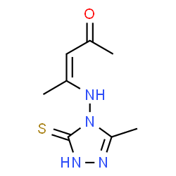 ChemSpider 2D Image | (3Z)-4-[(3-Methyl-5-thioxo-1,5-dihydro-4H-1,2,4-triazol-4-yl)amino]-3-penten-2-one | C8H12N4OS