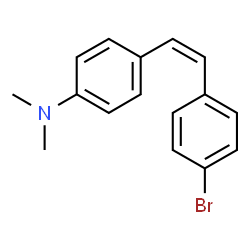 ChemSpider 2D Image | 4-[(Z)-2-(4-Bromophenyl)vinyl]-N,N-dimethylaniline | C16H16BrN