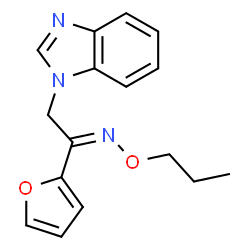 ChemSpider 2D Image | (1Z)-2-(1H-Benzimidazol-1-yl)-1-(2-furyl)-N-propoxyethanimine | C16H17N3O2