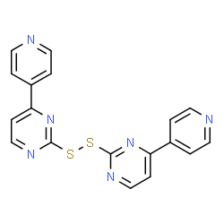 ChemSpider 2D Image | 2,2'-Disulfanediylbis[4-(4-pyridinyl)pyrimidine] | C18H12N6S2