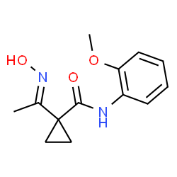 ChemSpider 2D Image | 1-[(1E)-N-Hydroxyethanimidoyl]-N-(2-methoxyphenyl)cyclopropanecarboxamide | C13H16N2O3