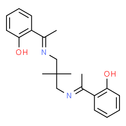 ChemSpider 2D Image | 2,2'-{(2,2-Dimethyl-1,3-propanediyl)bis[nitrilo(1E)-1-ethyl-1-ylidene]}diphenol | C21H26N2O2