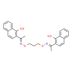 ChemSpider 2D Image | 2,2'-[(2E,9E)-4,8-Dioxa-3,9-diazaundeca-2,9-diene-2,10-diyl]di(1-naphthol) | C27H26N2O4