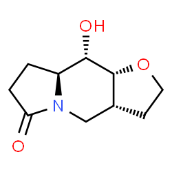 ChemSpider 2D Image | (3aR,8aS,9S,9aR)-9-Hydroxyoctahydrofuro[3,2-f]indolizin-6(4H)-one | C10H15NO3