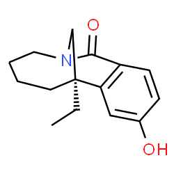 ChemSpider 2D Image | (1R)-1-Ethyl-4-hydroxy-9-azatricyclo[7.4.1.0~2,7~]tetradeca-2,4,6-trien-8-one | C15H19NO2