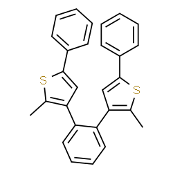 ChemSpider 2D Image | 3,3'-(1,2-Phenylene)bis(2-methyl-5-phenylthiophene) | C28H22S2