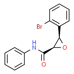 ChemSpider 2D Image | (2R,3R)-3-(2-Bromophenyl)-N-phenyl-2-oxiranecarboxamide | C15H12BrNO2