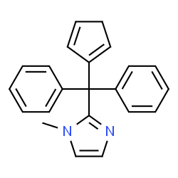 ChemSpider 2D Image | 2-[1,4-Cyclopentadien-1-yl(diphenyl)methyl]-1-methyl-1H-imidazole | C22H20N2