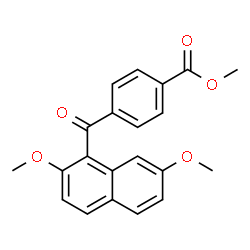 ChemSpider 2D Image | Methyl 4-(2,7-dimethoxy-1-naphthoyl)benzoate | C21H18O5