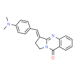 ChemSpider 2D Image | (3E)-3-[4-(Dimethylamino)benzylidene]-2,3-dihydropyrrolo[2,1-b]quinazolin-9(1H)-one | C20H19N3O