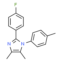 ChemSpider 2D Image | 2-(4-Fluorophenyl)-4,5-dimethyl-1-(4-methylphenyl)-1H-imidazole | C18H17FN2