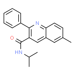 ChemSpider 2D Image | N-Isopropyl-6-methyl-2-phenyl-3-quinolinecarboxamide | C20H20N2O