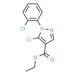 ChemSpider 2D Image | Ethyl 5-chloro-1-(2-chlorophenyl)-1H-pyrazole-4-carboxylate | C12H10Cl2N2O2