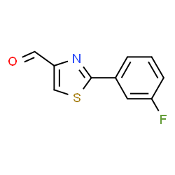 ChemSpider 2D Image | 2-(3-Fluorophenyl)thiazole-4-carbaldehyde | C10H6FNOS