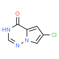 ChemSpider 2D Image | 6-Chloropyrrolo[2,1-f][1,2,4]triazin-4(1H)-one | C6H4ClN3O