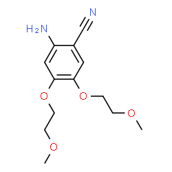 ChemSpider 2D Image | 2-Amino-4,5-bis(2-methoxyethoxy)benzonitrile | C13H18N2O4
