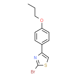 ChemSpider 2D Image | 2-Bromo-4-(4-propoxyphenyl)-1,3-thiazole | C12H12BrNOS