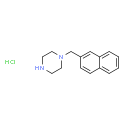 ChemSpider 2D Image | 1-(naphthalen-2-ylmethyl)piperazine hydrochloride | C15H19ClN2